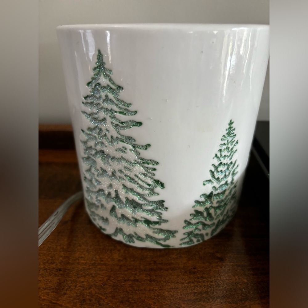 Yankee Candle Wax Tart Electric Warmer Snowy Gathering Green Sparkle Trees